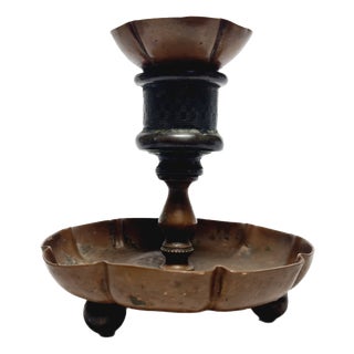 Guilloched Candleholder, United Kingdom, Early 1900s For Sale