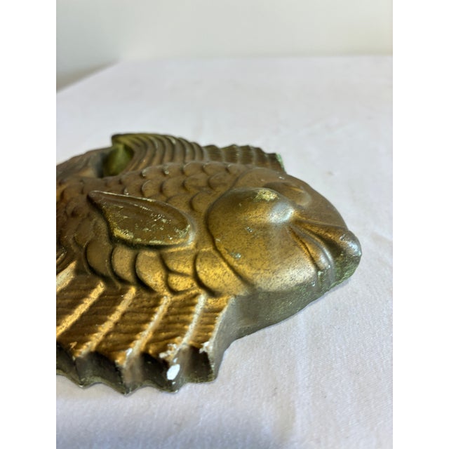 Vintage Gold Painted Fish Wall Decor For Sale - Image 11 of 12