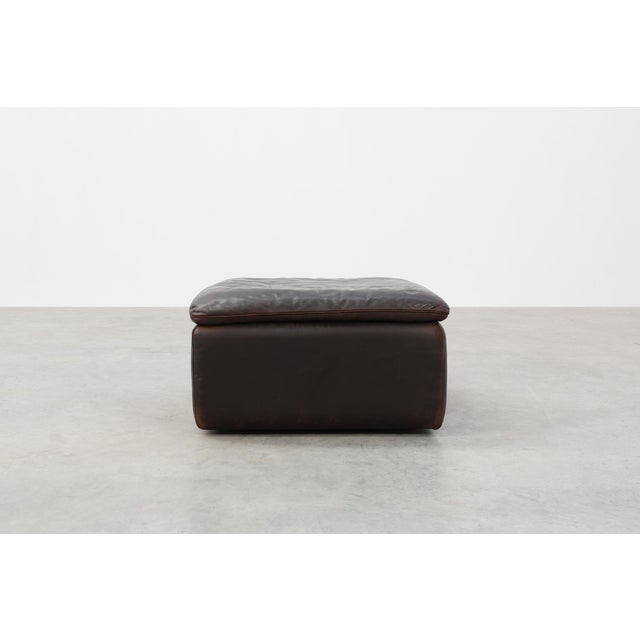 Mid-Century Modern DS‑11 Ottoman in Brown Leather from de Sede, Switzerland, 1960s For Sale - Image 4 of 11