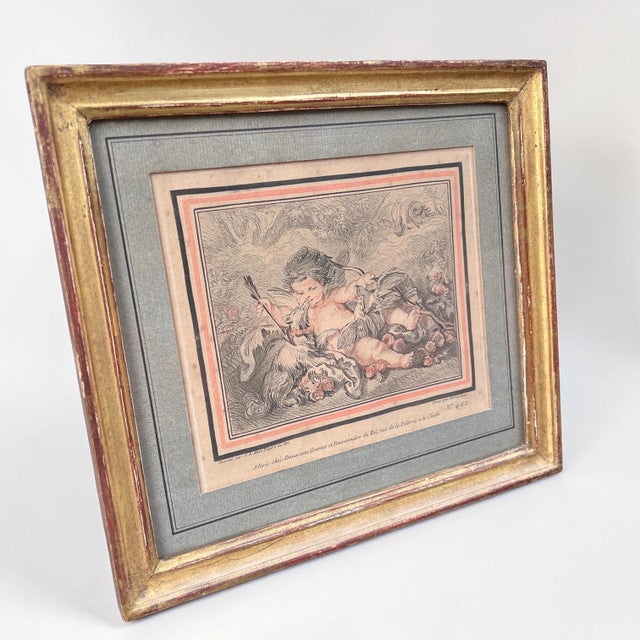 A decorative pair of French engravings that appear to be after Jean‑Baptiste Huet and engraved by Gilles Demarteau, the...