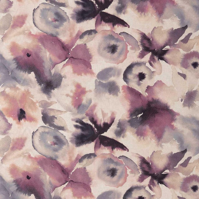 Harlequin Flores Fabric in Damson/Viola/Blush - a Sample For Sale