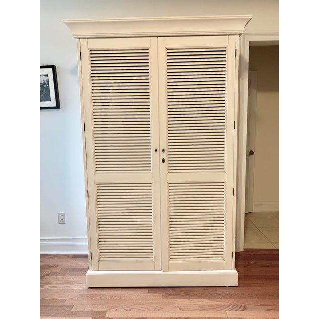 Transitional Restoration Hardware Single Shutter Armoire Chairish