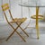 French Iron and Glass Garden Table with Folding Chairs, 1960, Set of 3 For Sale - Image 16 of 18
