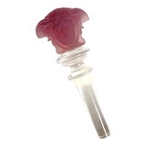 Late 20th Century Versace “Medusa” Crystal Wine Stoppers in Amethyst For Sale