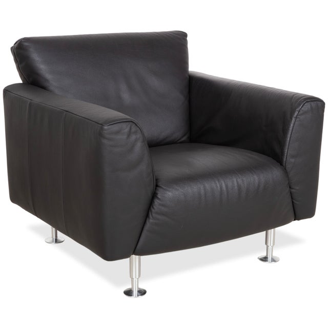 250 Leather Armchair Black by Rolf Benz For Sale - Image 14 of 14