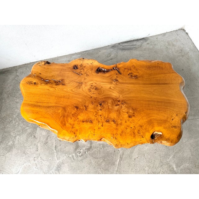Freeform Coffee Table in Elm, 1970s For Sale - Image 18 of 18
