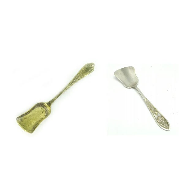 Metal Early 20th Century Art Nouveau Sugar Spoons, Poland, Set of 2 For Sale - Image 7 of 7
