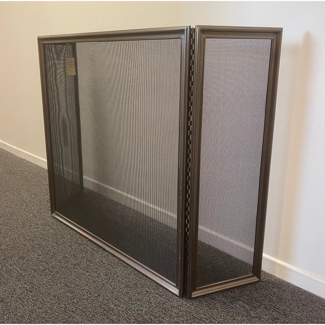 Wilshire Fireplace Three Panels Fire Screen French Casting Old English Finish Center Panel 30" W Each side 10"W