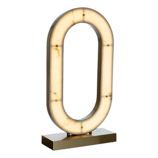 Collection Orione Alabastro Table Lamp in Metal and Crystal by Jago For Sale
