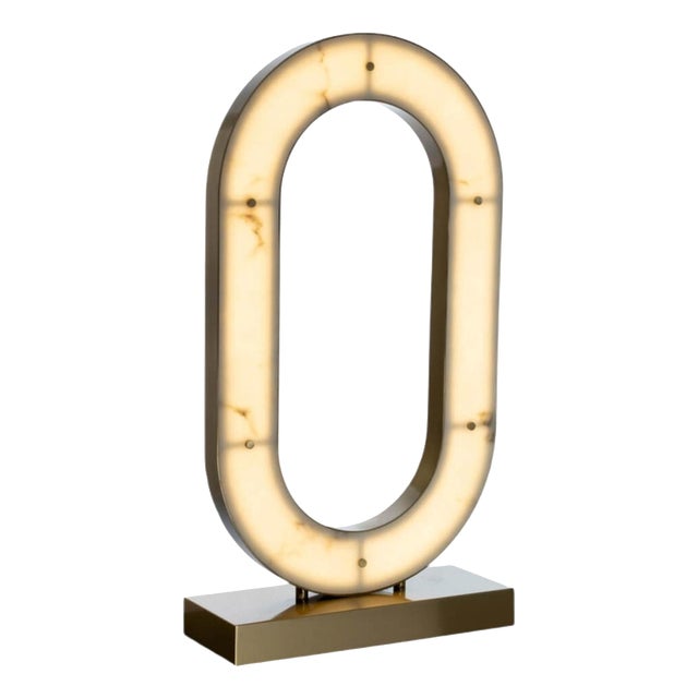 Collection Orione Alabastro Table Lamp in Metal and Crystal by Jago For Sale