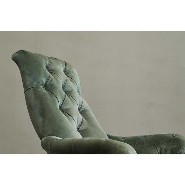 19th Century Horrix Brothers Lounge Chair in Velvet, the Netherlands For Sale - Image 12 of 17