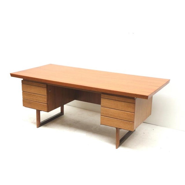 Large Vintage Executive Desk, 1970s For Sale - Image 11 of 15
