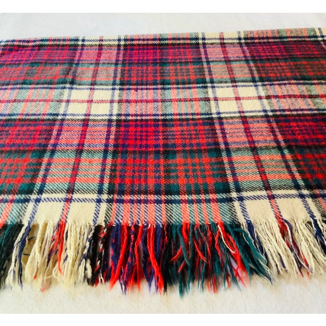 Red Vintage Brooks Brothers Wool Stadium Blanket - Made in England, c.1950 For Sale - Image 8 of 10