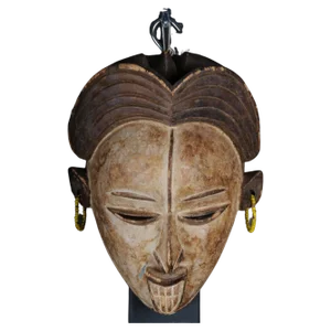 Antique Carved Wooden Face Mask