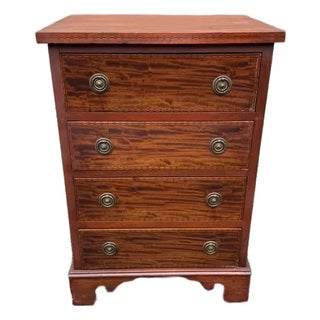 Antique Georgian Style Mahogany Small Chest/ Nightstand For Sale