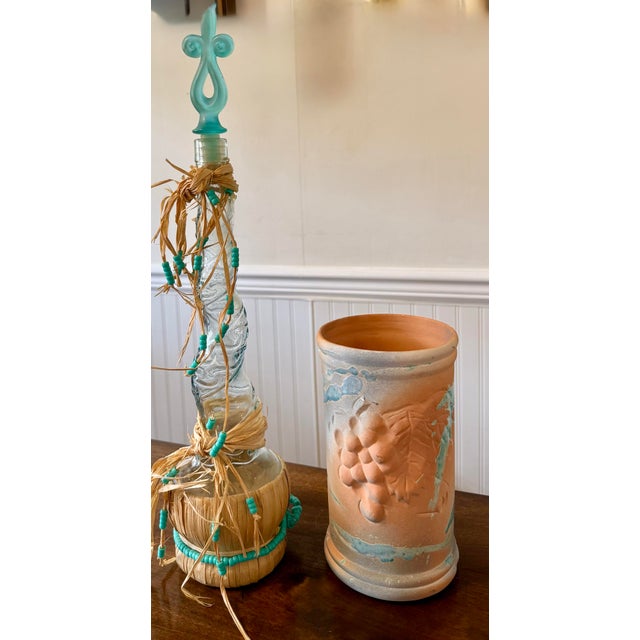 Late 20th Century Twisted Spiral Botero Wine Bottle and Wine Chiller For Sale - Image 6 of 12