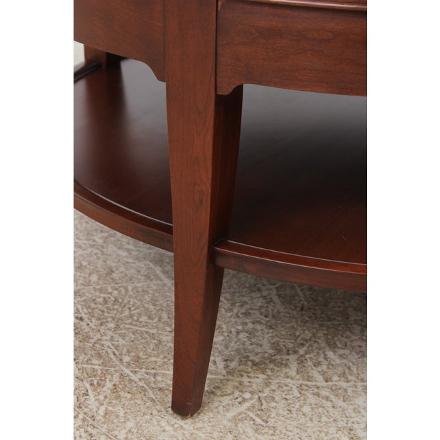 Stickley Cherry Round Coffee Cocktail Table For Sale - Image 9 of 14