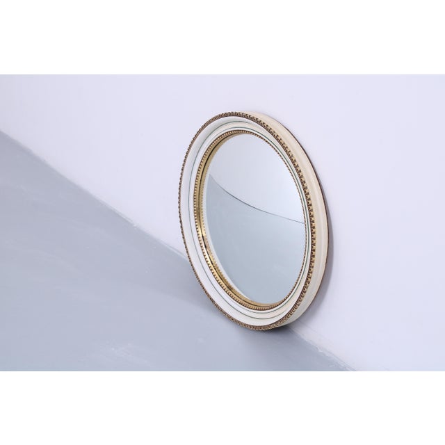 Cream Art Deco Round Convex Mirror from Atsonea, 1930s For Sale - Image 8 of 14