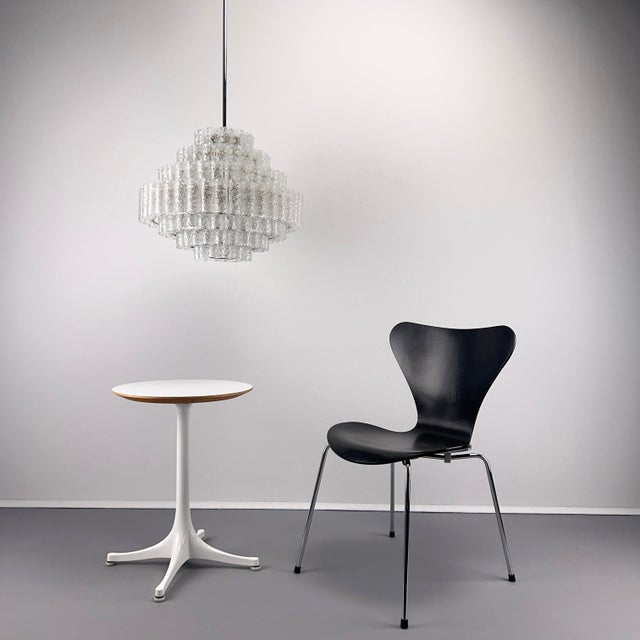 Brutalist Brutalist Chandelier with 167 Frosted Glass Tubes by Doria-Leuchten, Germany, 1970s For Sale - Image 3 of 13