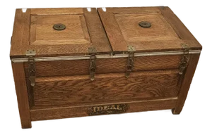 Vintage Ideal Double Icebox by the Toledo Cooker Co. | Oak & Zinc Lined | Early 20th Century