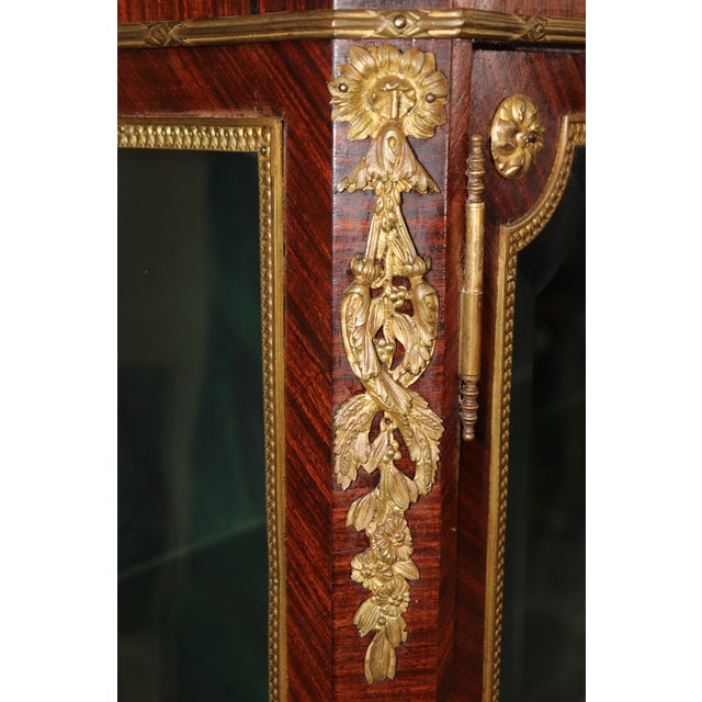 François Linke Superb Large French Louis XVI Style Vitrine Attributed to Francois Linke For Sale - Image 4 of 12