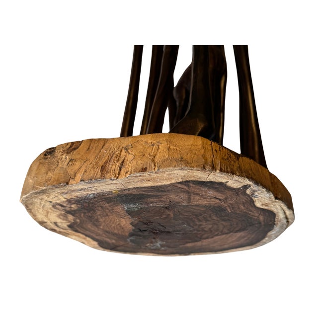 50" Late 20th Century Hand-Carved Solid Wood Giraffe Family Sculpture For Sale - Image 14 of 17