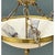 Vintage Metal and Glass Greek Key Pendant Light For Sale - Image 10 of 12