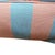 Vintage Lee Industries Swivel Armchair Rocker Striped Rolled Arm Chair MCM Blue For Sale - Image 9 of 14