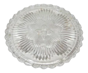 1930's Glass Serving Footed Tray