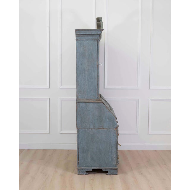 Blue Scandinavian 18th Century Bureau For Sale - Image 8 of 9