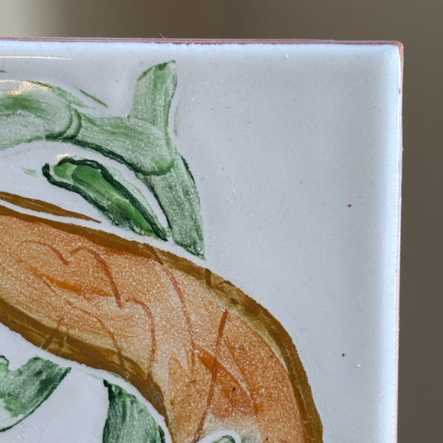 Vintage Hand Painted Italian Decorative Tile For Sale - Image 10 of 16