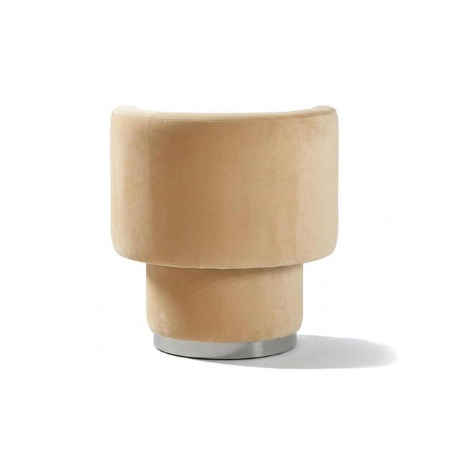 Caos Accent Chair in Creme Velvet by Moanne For Sale - Image 4 of 6