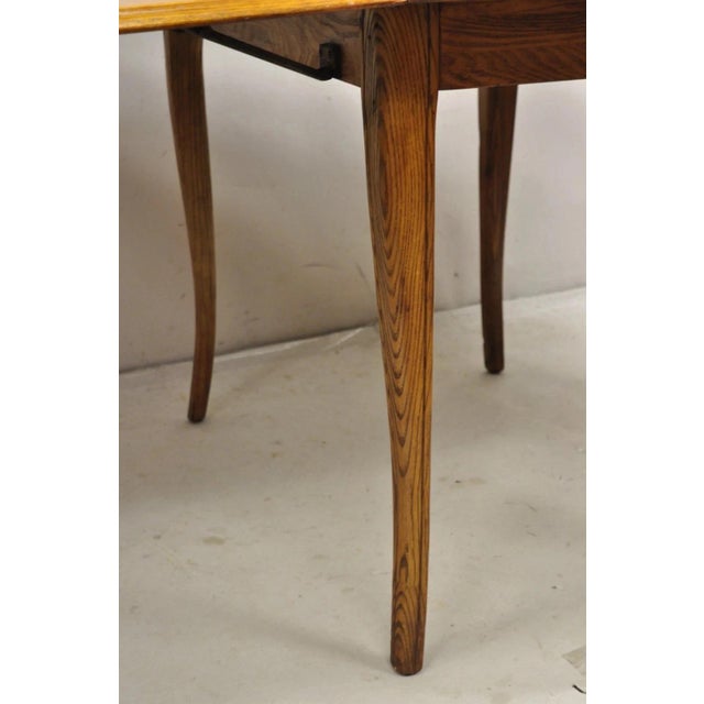 Mid-Century Modern Vintage Mid Century Modern Klismos Saber Leg Oak Wood Drop Leaf Dining Table For Sale - Image 3 of 12
