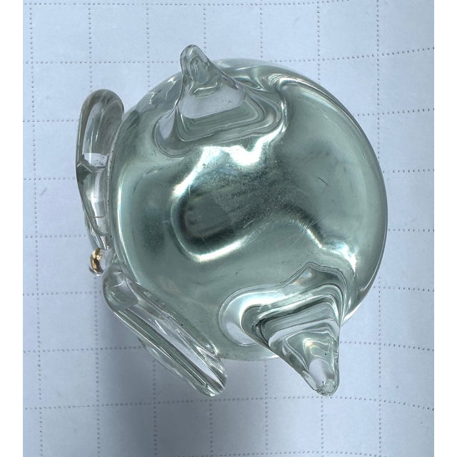 1960s Italian Licio Zanetti Art Glass Owl Paperweight Figurine For Sale - Image 5 of 7