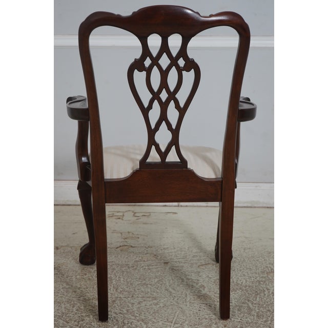 Lexington Furniture Set of 6 Lexington Mahogany Chippendale Style Dining Chairs For Sale - Image 4 of 18