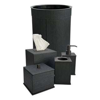 Handcrafted Italian Bathroom Accessories Set by Giobagnara, 2016, Set of 5 For Sale