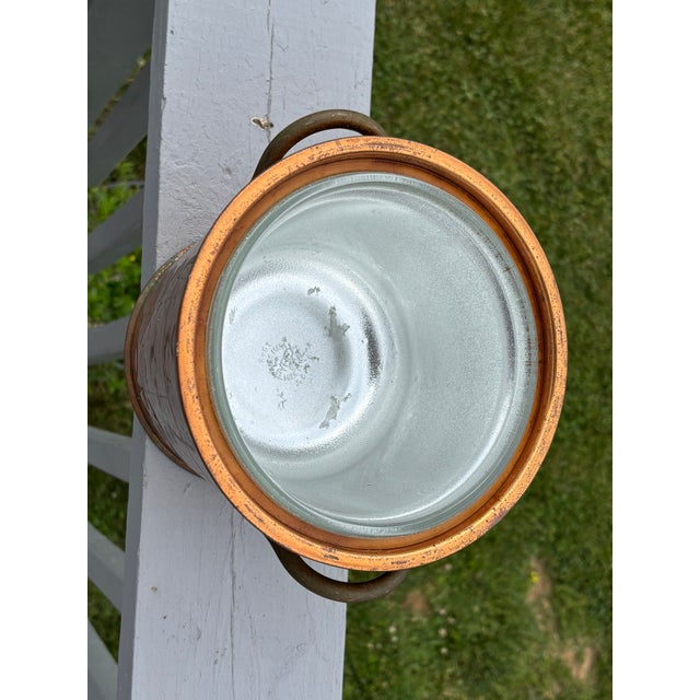 Early 20th Century Early 20th Century Copper Lined Ice Bucket W. Lid & Wooden Trims For Sale - Image 5 of 9