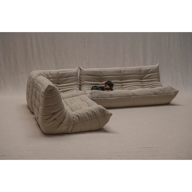 1970s Togo Sofa Set by Michel Ducaroy for Ligne Roset, 1973, Set of 3 For Sale - Image 5 of 18