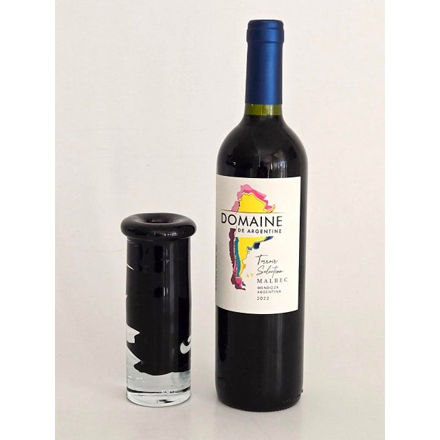 Glass Vintage Kosta Boda Atoll Art Glass Candlestick Designed by Anna Ehrner For Sale - Image 7 of 11