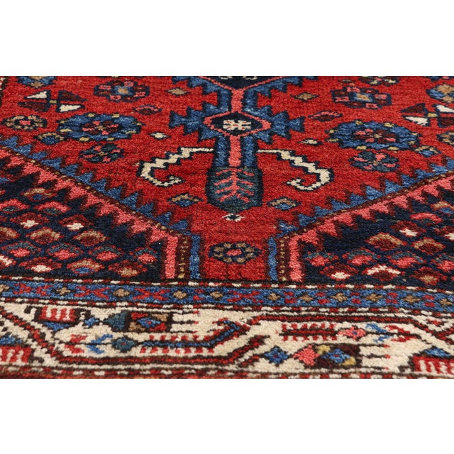 Early 20th Century Antique Persian Malayer Rug, 03'04 X 04'08 For Sale - Image 5 of 10
