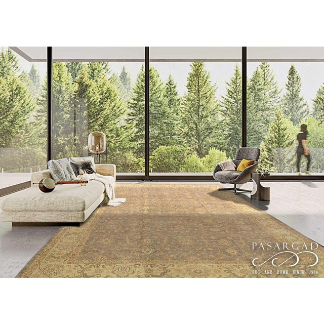 Gray Color Hand Knotted Farahan 14'1'' X 20' For Sale - Image 4 of 4