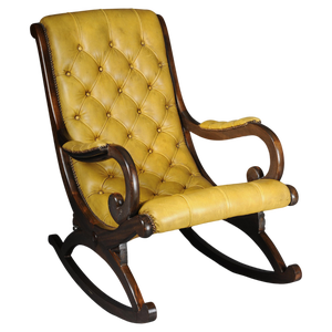 Antique English Chesterfield Rocking Chair