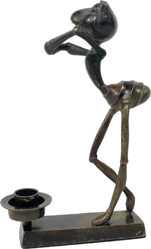 Bronze Ant Figure Candleholder, 1970s
