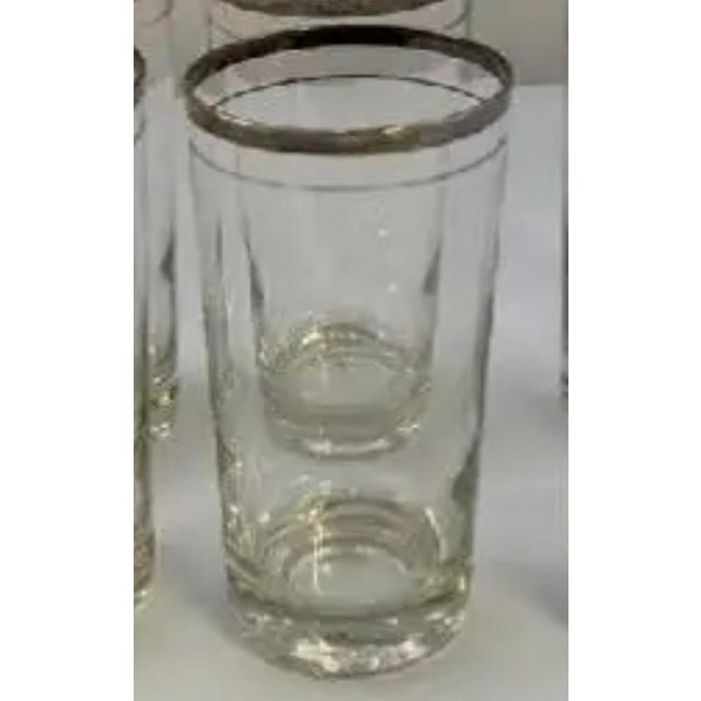 1950s Waterford Pitcher & 8 Silver Rimmed Glasses For Sale In Greenville, SC - Image 6 of 7