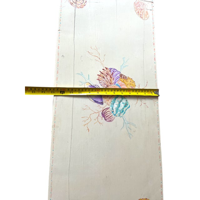 Early 20th Century Hand-Painted Large Seed Box With Seashell and Coral Motif For Sale - Image 10 of 11
