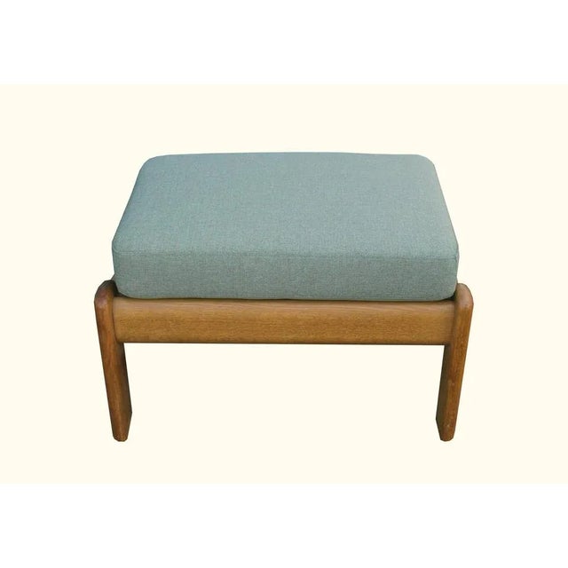 Set of Oak Armchair with Ottoman, 1970s For Sale - Image 10 of 13