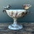 Metal Vintage Floral Glazed Ceramic Pedestal Cache Pot For Sale - Image 7 of 16