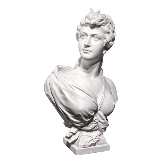 Pietro Olivieri, Diana the Huntress, 1800s, Carrara Marble For Sale