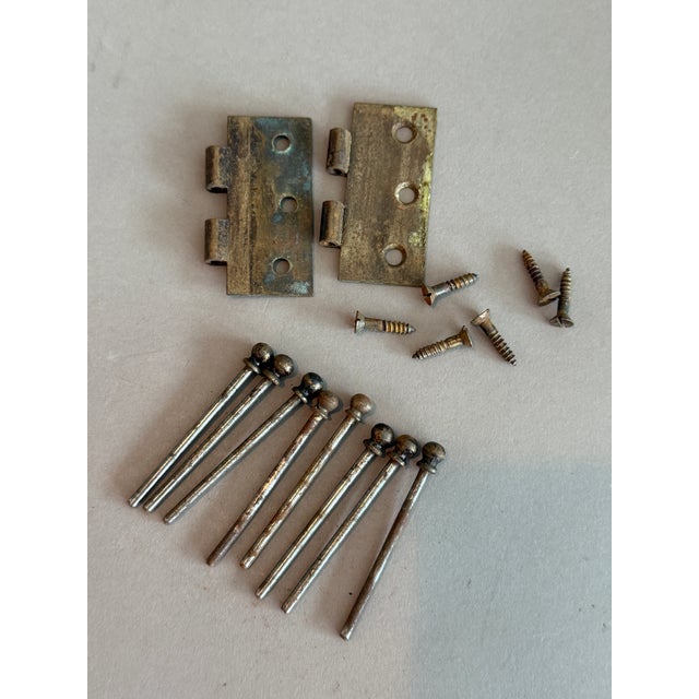 Antique Arts + Crafts Mission 1913 Leaded Glass Fireplace Cabinet Ash Wood Doors - Set of 4 For Sale - Image 14 of 14