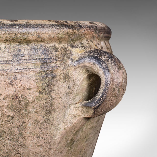 Beige Antique Weathered Tuscan Planter, Italian, Terracotta, Garden Accent, Victorian For Sale - Image 8 of 10